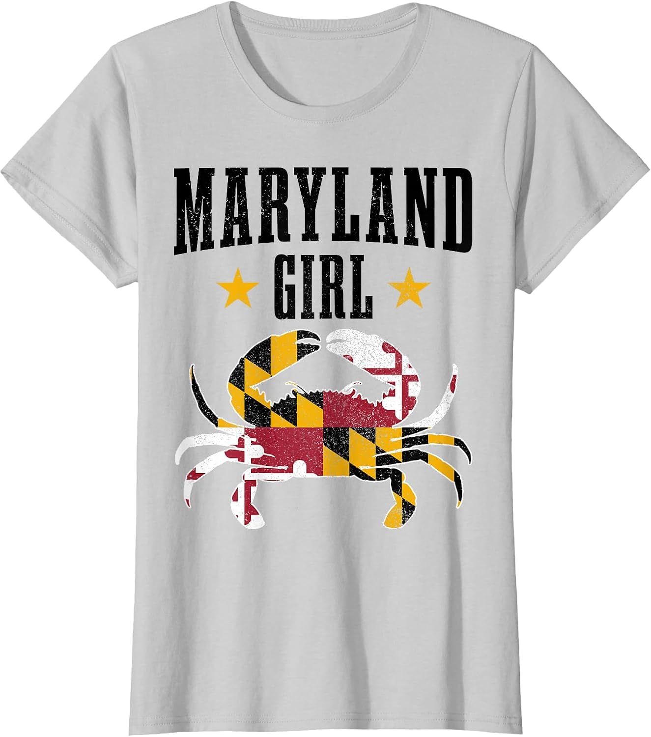 Maryland Girl Blue Crab Vintage Maryland Flag Pride