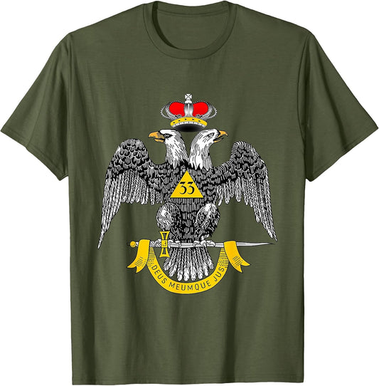 33rd Degree Mason T Shirt Masonic Scottish Rite Down