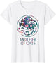 Mother of Cats Shirt with Floral Art - Cat Lovers