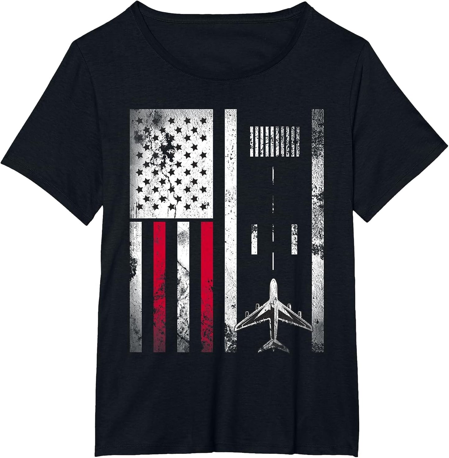 Vintage Airplane USA Flag Aviation Gift Pilot Veteran