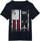 Vintage Airplane USA Flag Aviation Gift Pilot Veteran
