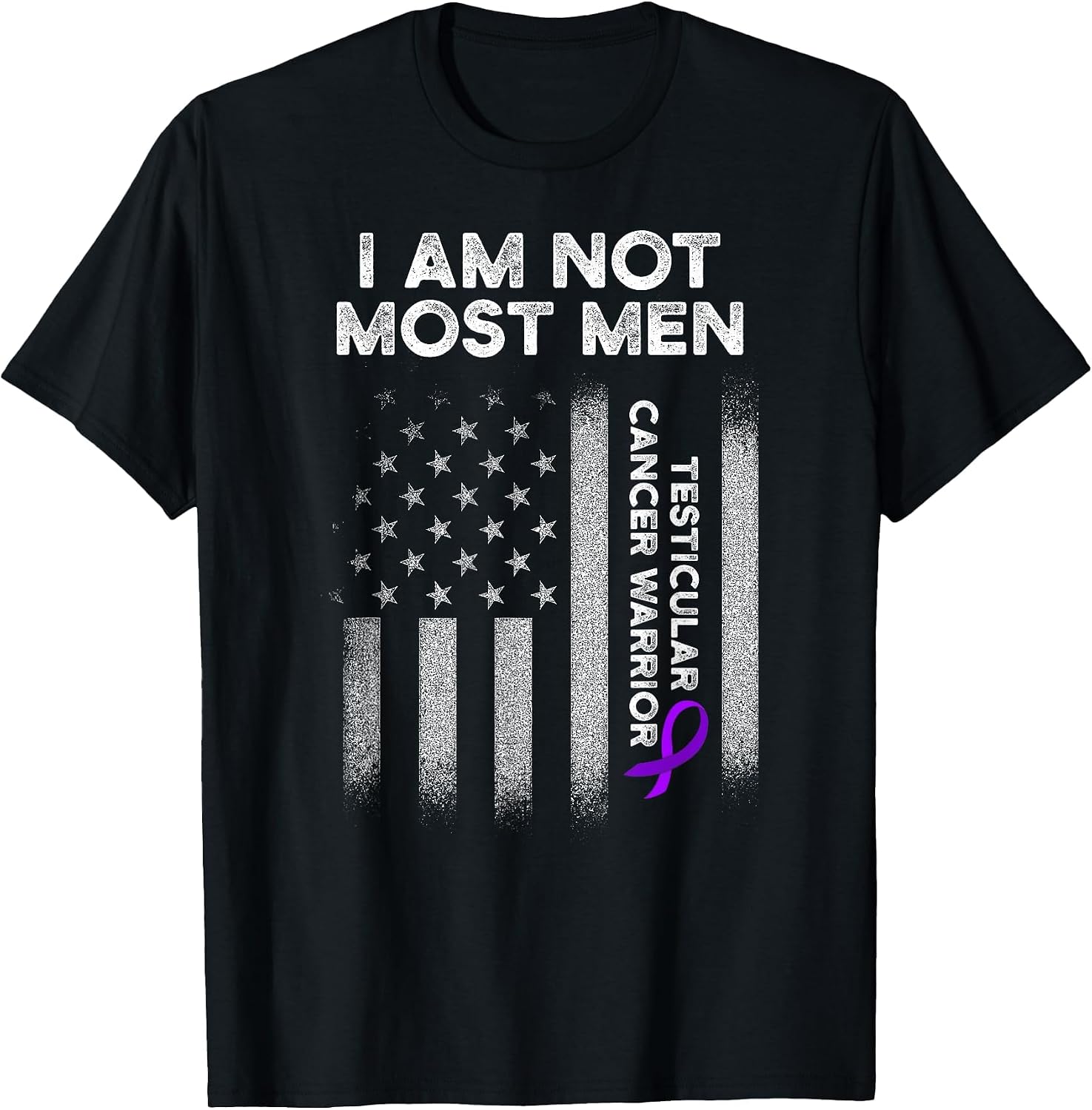 Testicular Cancer Survivor Most Men Purple Ribbon Warrior