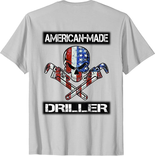 American Made Driller Skull Wrenches American Flag Grunge