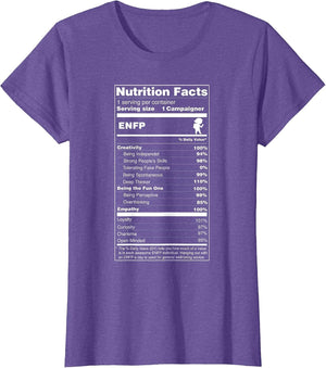 ENFP Shirt The Campaigner Personality Nutrition Facts