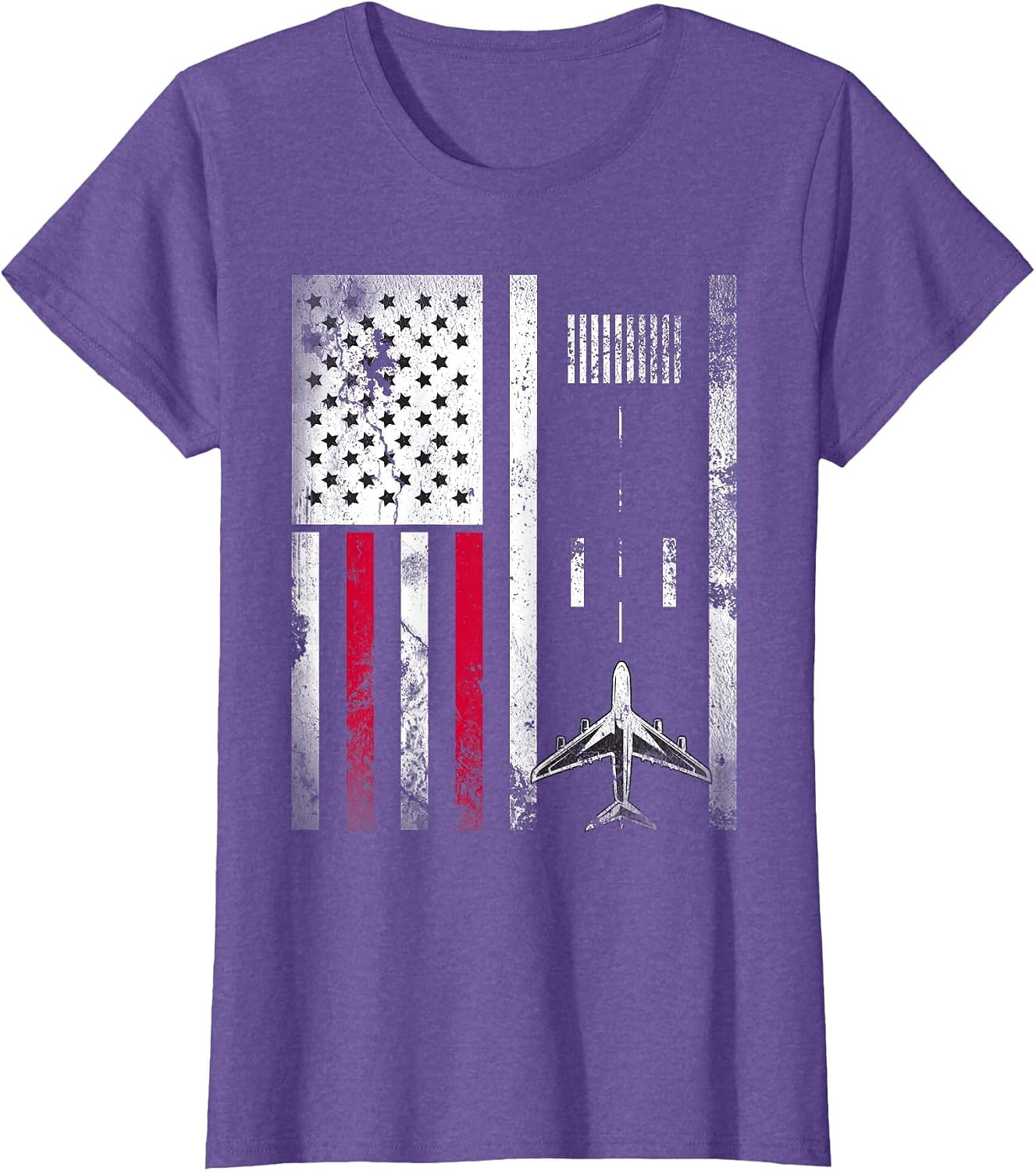 Vintage Airplane USA Flag Aviation Gift Pilot Veteran