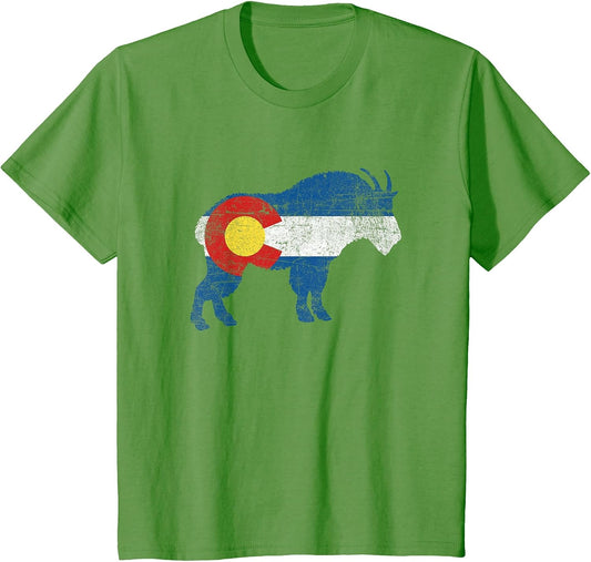 State Flag of Colorado - Vintage Mountain Goat Design