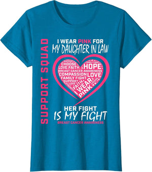 Support Squad Pink Daughter in Law Breast Cancer Awareness