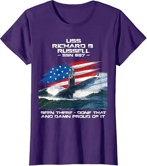 USS Richard B Russell SSN-687 American Flag Submarine