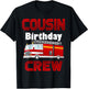Cousin Birthday Crew Fire Truck Firefighter Family Fireman