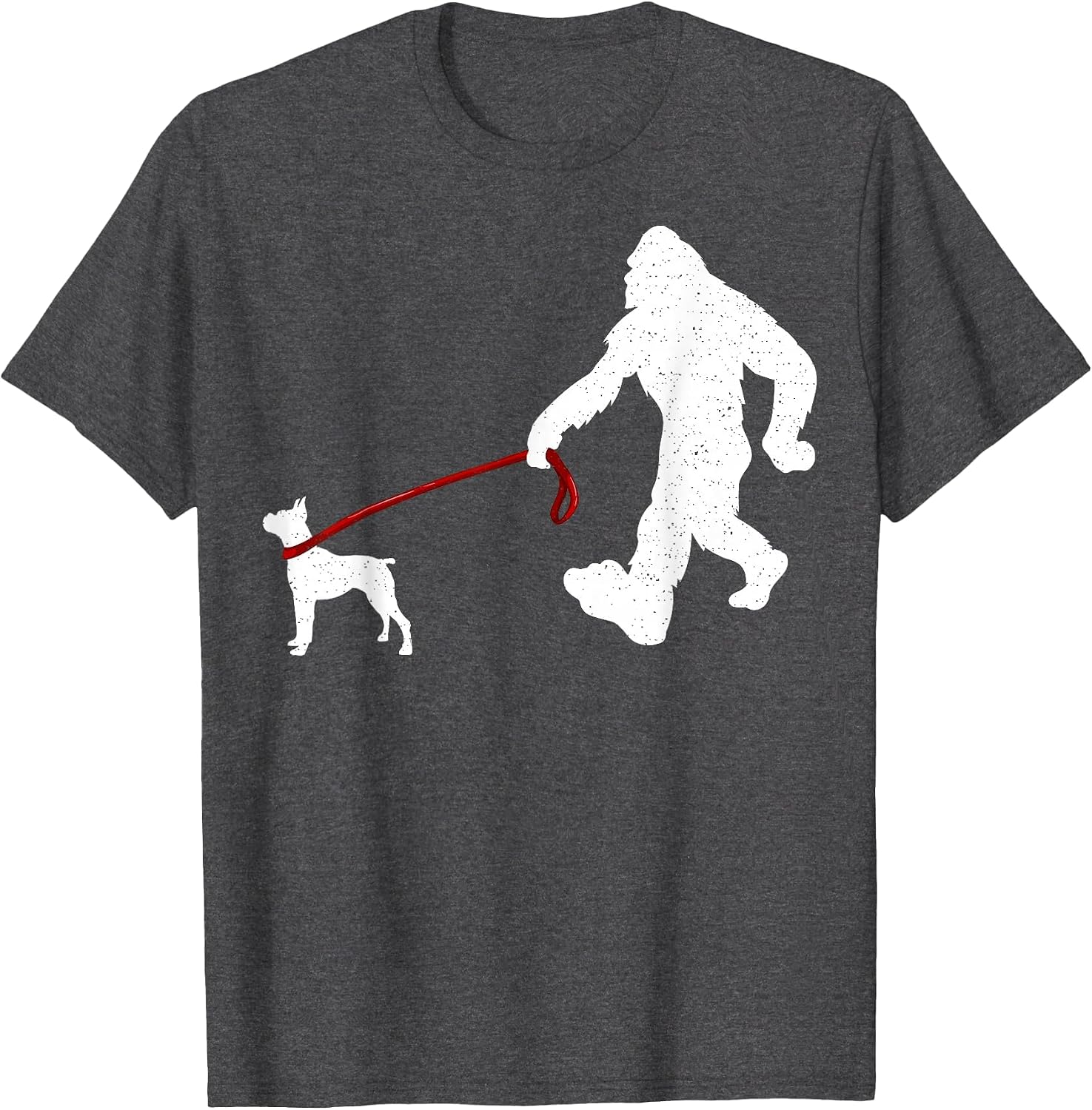 Funny Bigfoot Walking with Boxer Dog - Bigfoot Boxer Lover