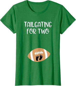 Tailgating for Two Football Game Day Pregnant Expecting Mom