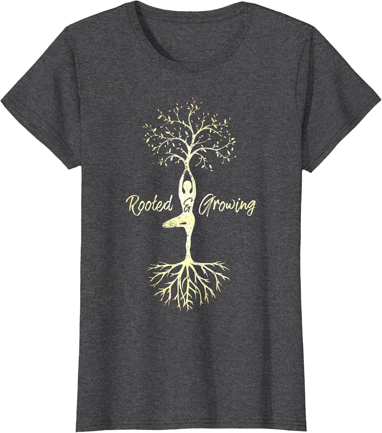 Yoga Tree of Life with Sayings Vriksasana Hatha Pose
