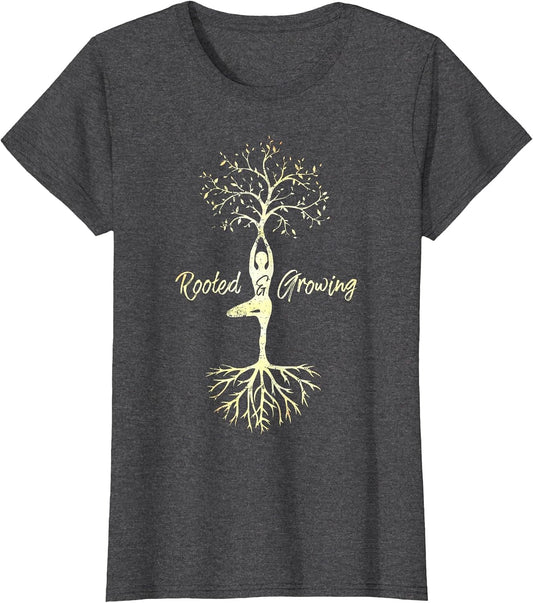 Yoga Tree of Life with Sayings Vriksasana Hatha Pose