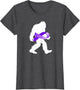 Bigfoot Pancreatic Cancer Awareness Purple Ribbon Sasquatch