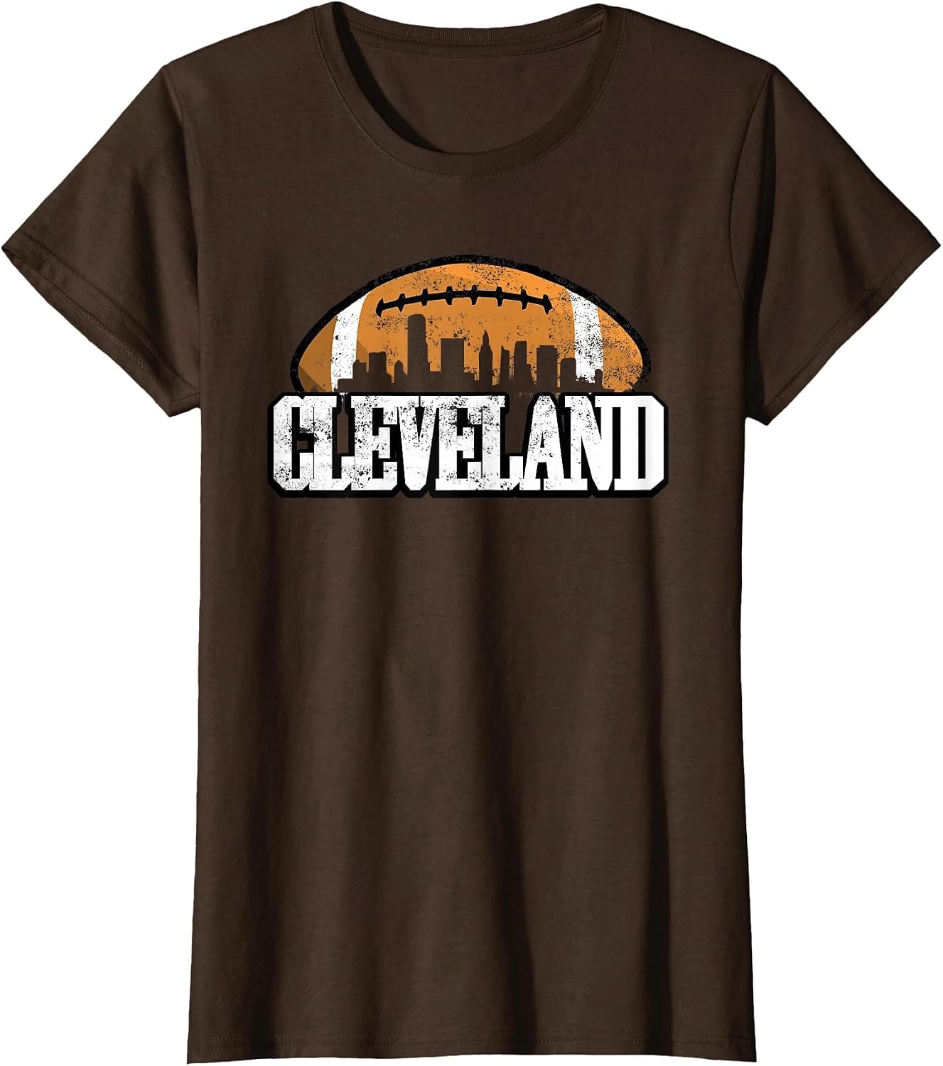 Vintage Retro Cleveland-Football Skyline CLE Downtown Ohio