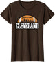 Vintage Retro Cleveland-Football Skyline CLE Downtown Ohio