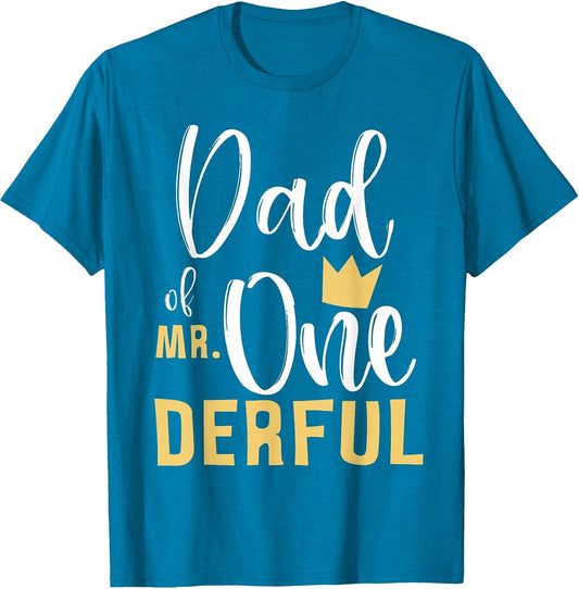 Dad of Mr Onederful 1st Birthday First One-Derful Matching