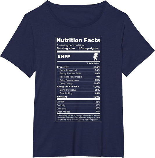 ENFP Shirt The Campaigner Personality Nutrition Facts