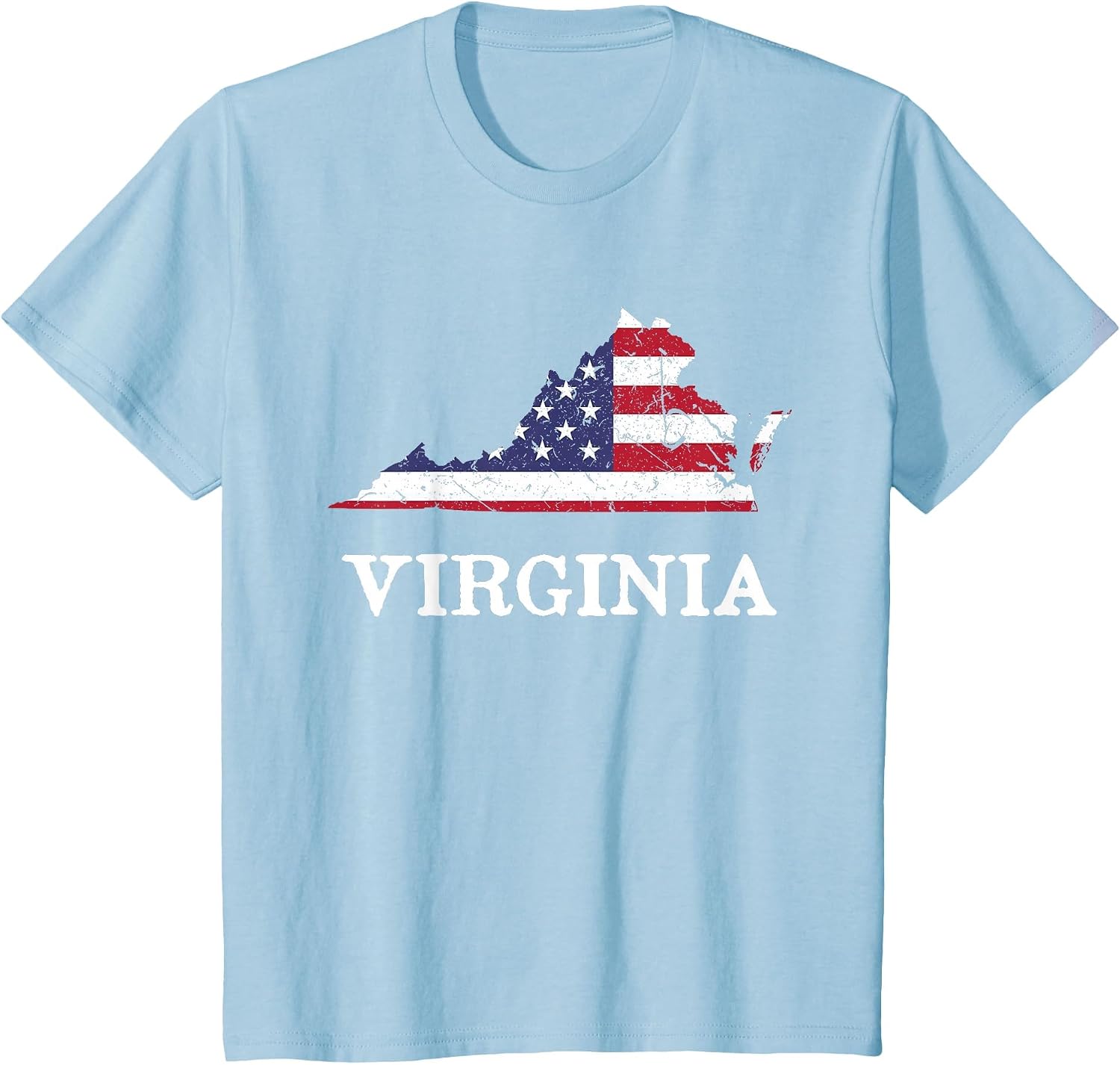 Virginia Map State American Flag 4th of July Pride