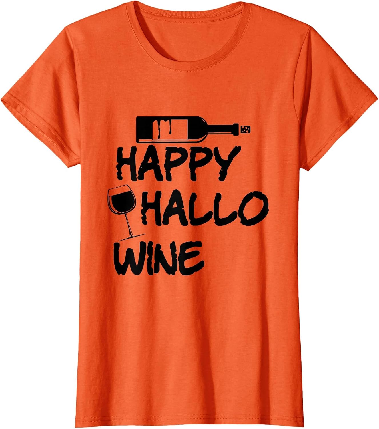 Happy Hallo Wine Halloween Funny Drinking