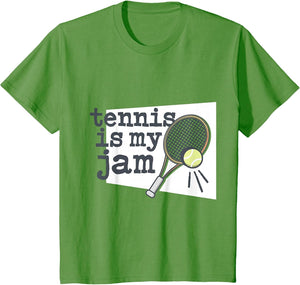 Tennis is My Jam Youth Kids Cool Sports Boys Girls