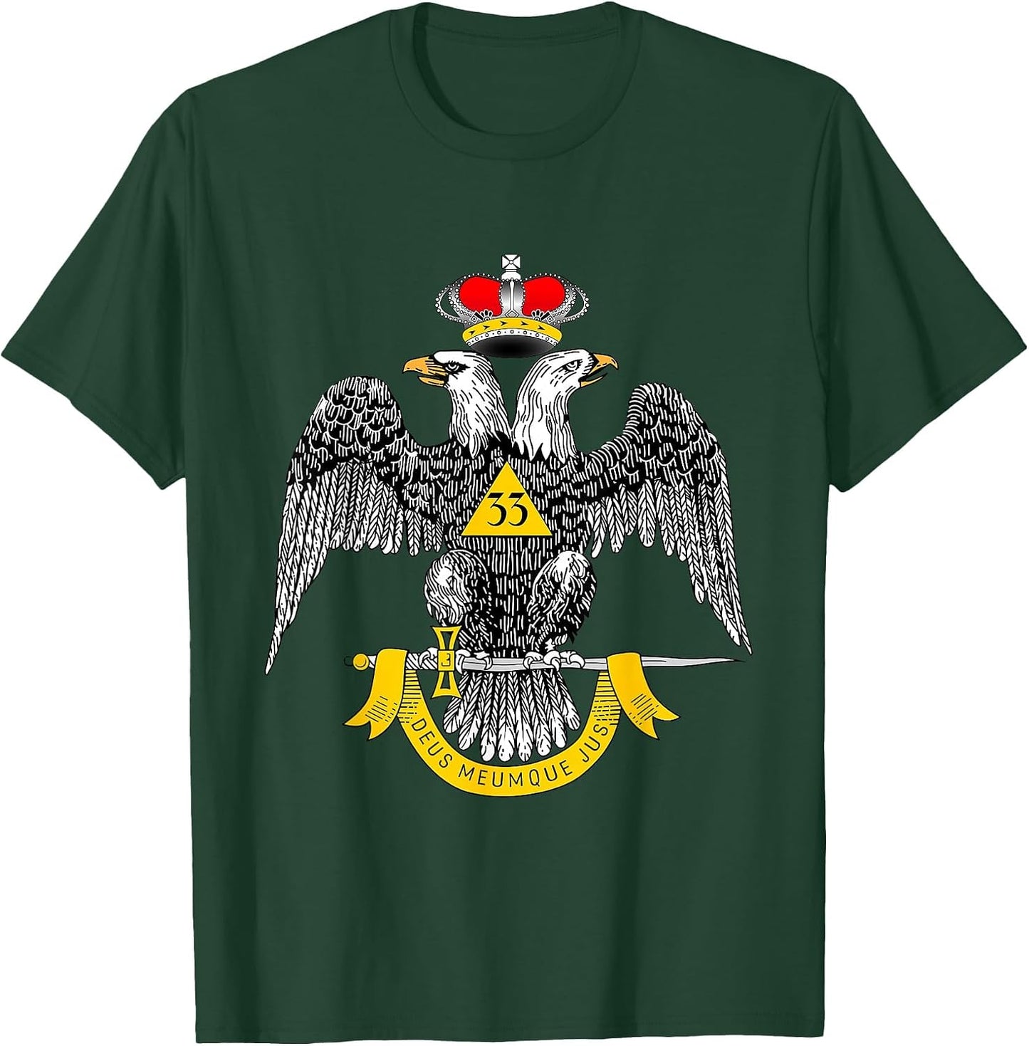 33rd Degree Mason T Shirt Masonic Scottish Rite Down