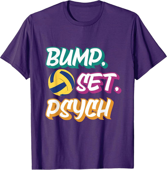 Bump Set Psych Funny Beach Volleyball Player Lover Men Women