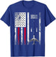 Vintage Airplane USA Flag Aviation Gift Pilot Veteran