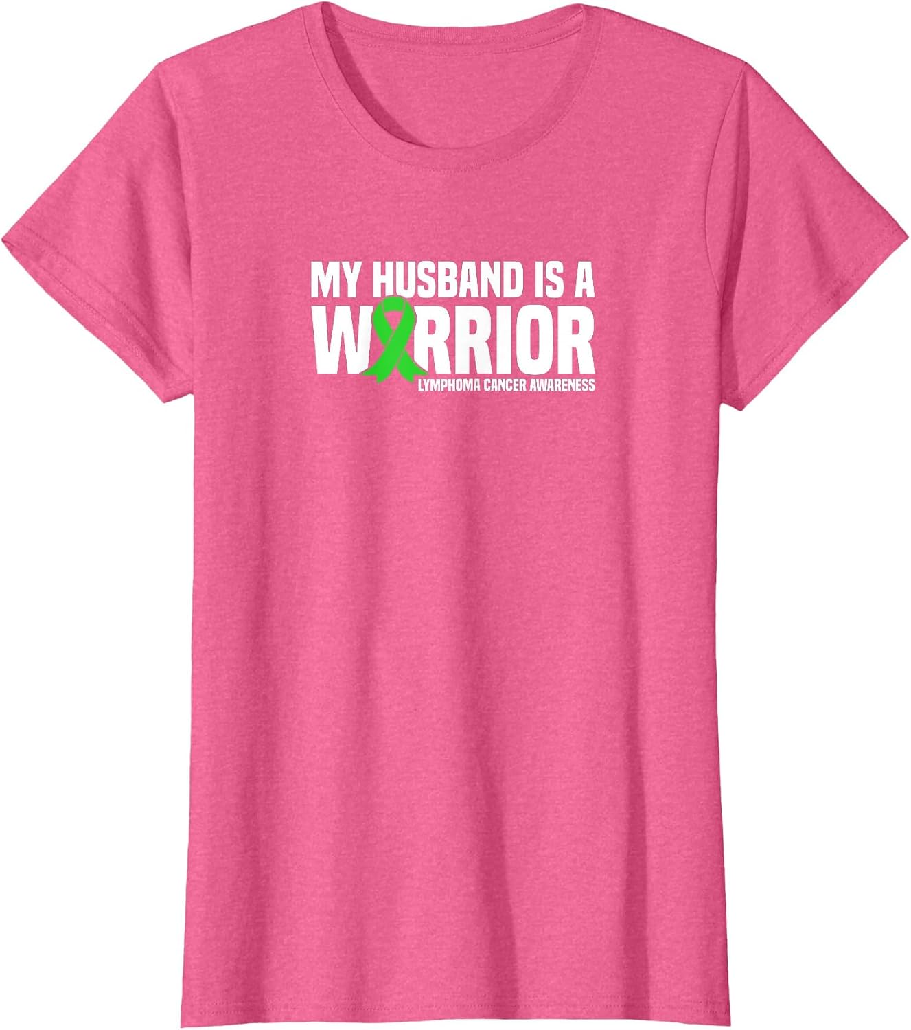 Husband is a Warrior Green Ribbon Lymphoma Cancer Awareness