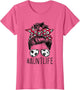 Aunt Life Soccer Auntie Mothers Day Messy Bun Women Funny