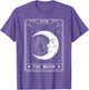 The Moon Tarot Card Crescent Moon and Cat Graphic