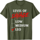 Level of Savage Leo Shirt Funny Zodiac Queen King Girl Man