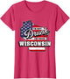 Im Not Drunk Im from Wisconsin American Flag Beer Drinking