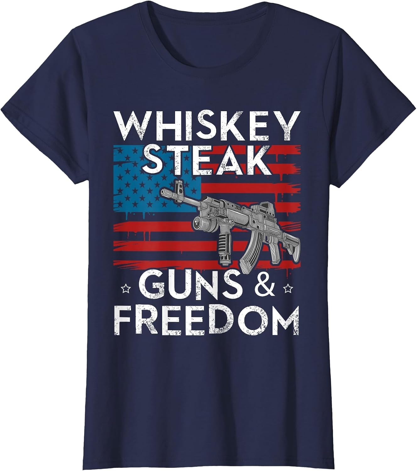 Guns Whiskey Steak Freedom Shirt Funny Whiskey Bourbon
