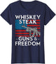 Guns Whiskey Steak Freedom Shirt Funny Whiskey Bourbon