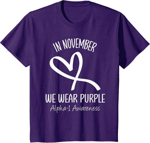 Heart Purple Alpha-1 Antitrypsin Deficiency Awareness Month