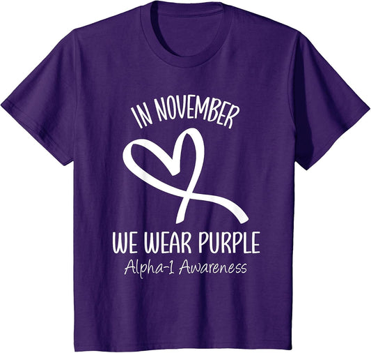 Heart Purple Alpha-1 Antitrypsin Deficiency Awareness Month