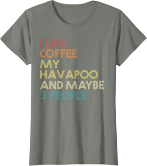 Havapoo Dog Owner Coffee Lover Funny Quote Vintage Retro