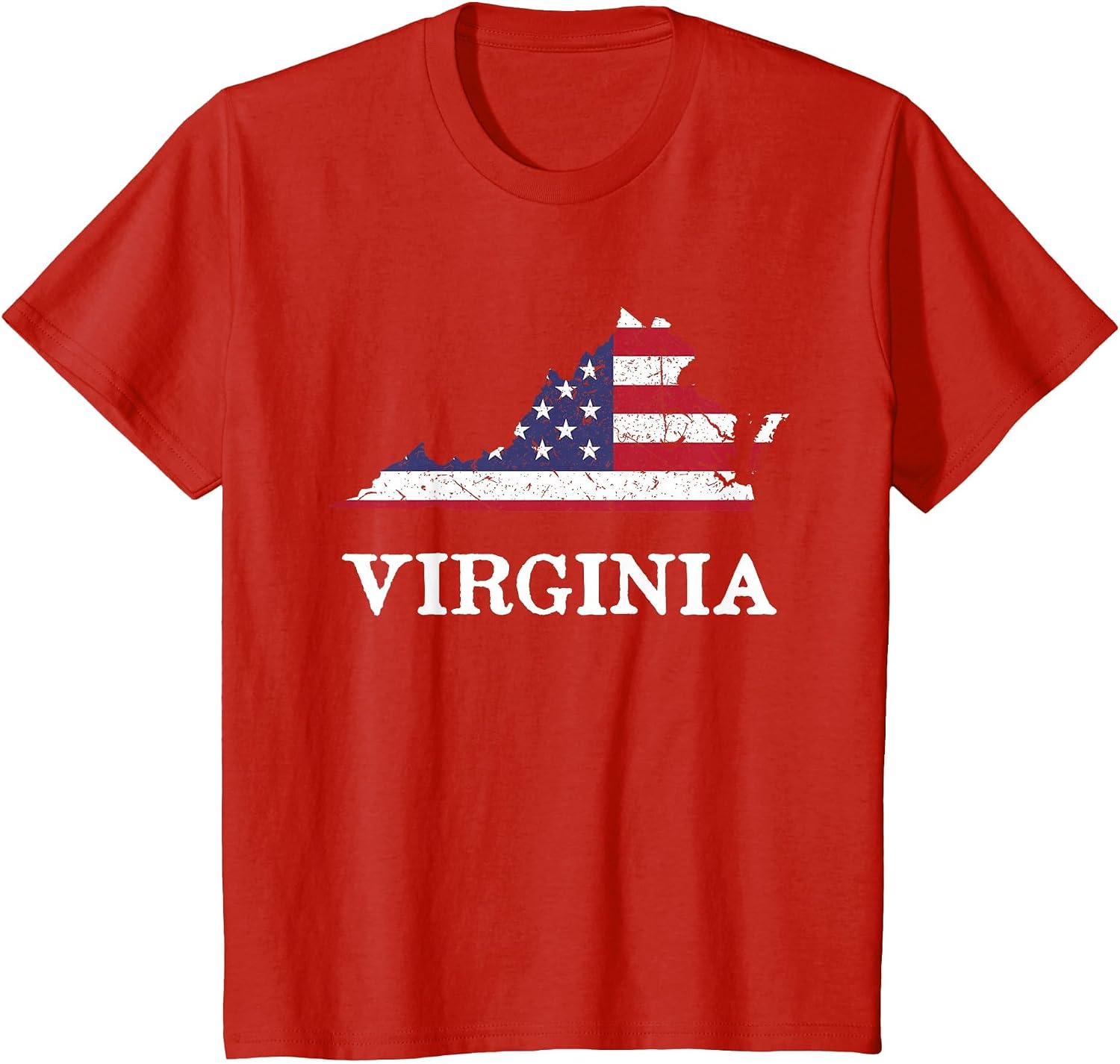 Virginia Map State American Flag 4th of July Pride
