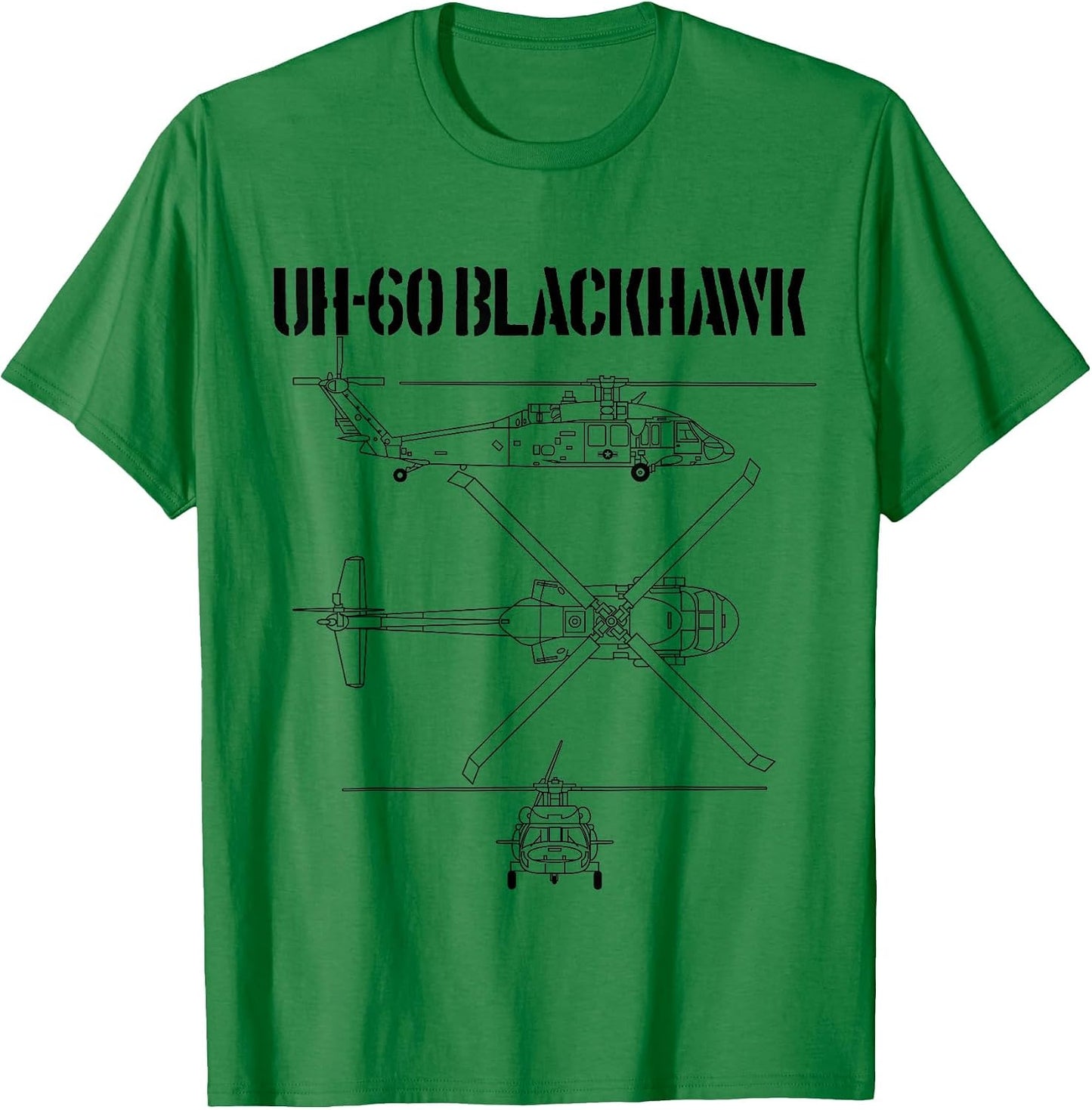 Blackhawk Schematic Military Helicopter UH-60 Blackhawk