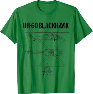 Blackhawk Schematic Military Helicopter UH-60 Blackhawk