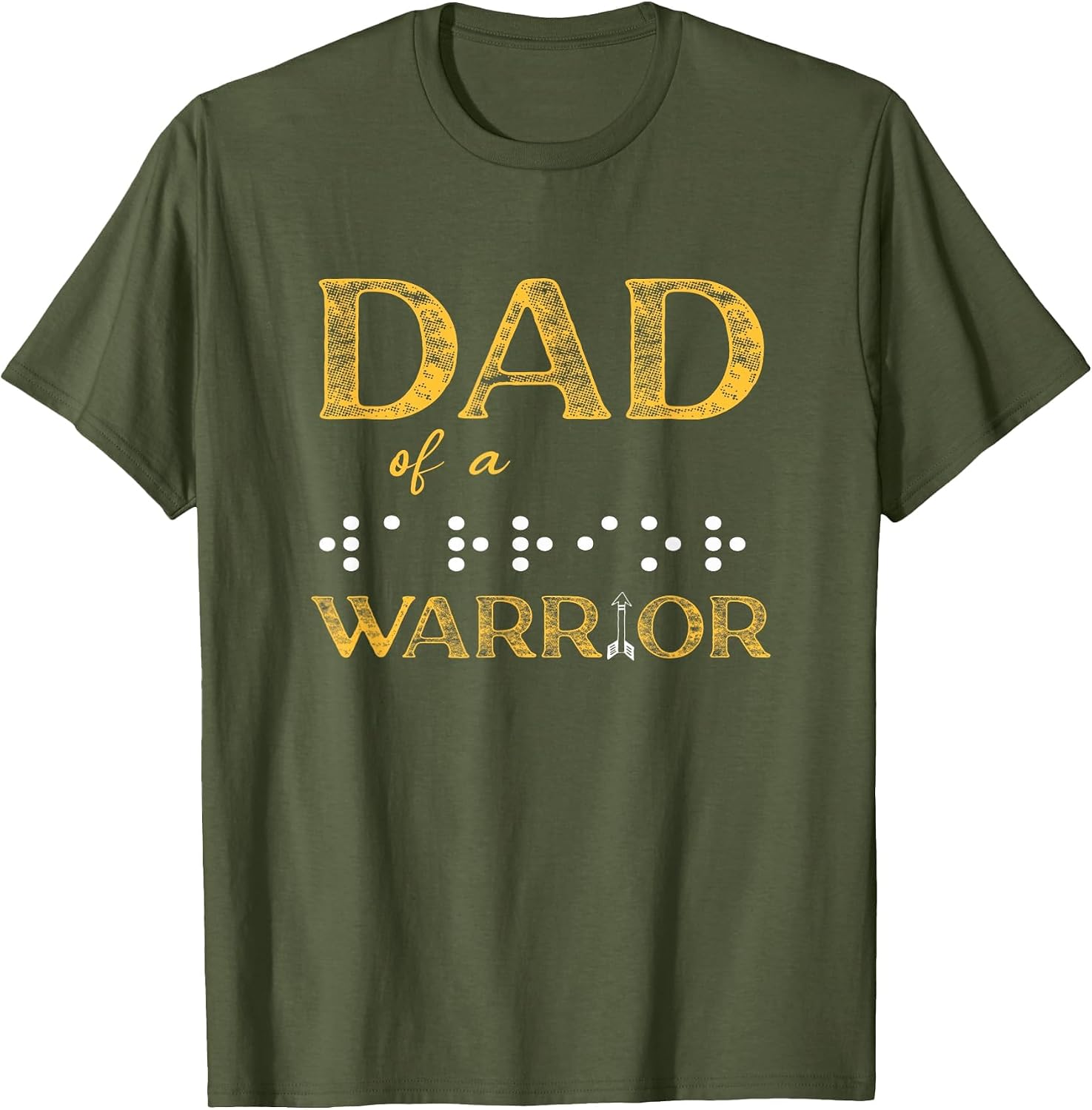 Fathers Day Dad of A Blind Child Dad of A Warrior Braille