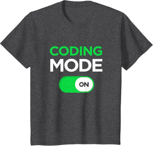 Funny Coding T Shirt Code Mode On Gift Kids, Men, Women