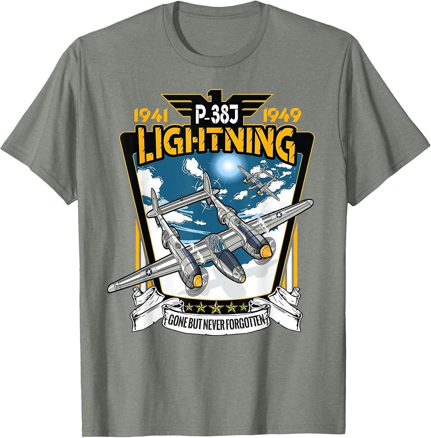 World War 2 American P-38 Lightning Fighter Airplane