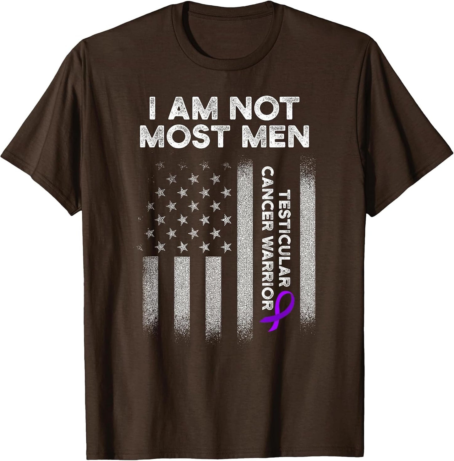 Testicular Cancer Survivor Most Men Purple Ribbon Warrior