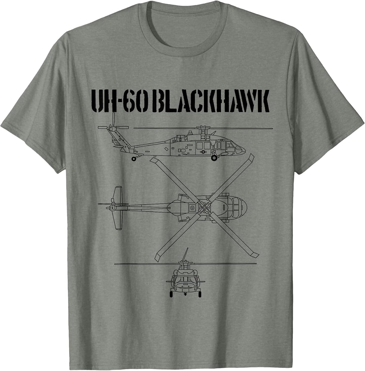 Blackhawk Schematic Military Helicopter UH-60 Blackhawk