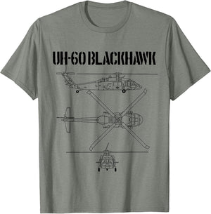 Blackhawk Schematic Military Helicopter UH-60 Blackhawk