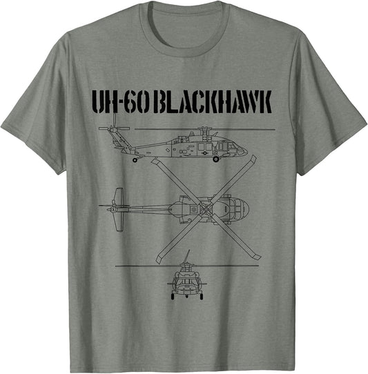 Blackhawk Schematic Military Helicopter UH-60 Blackhawk