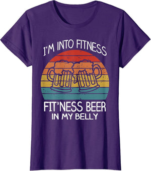 Im into Fitness Fit'ness Beer in My Belly Shirt Workout Gym