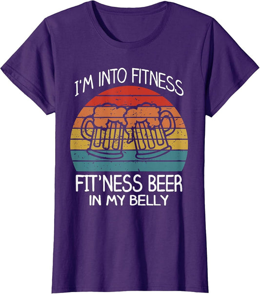Im into Fitness Fit'ness Beer in My Belly Shirt Workout Gym